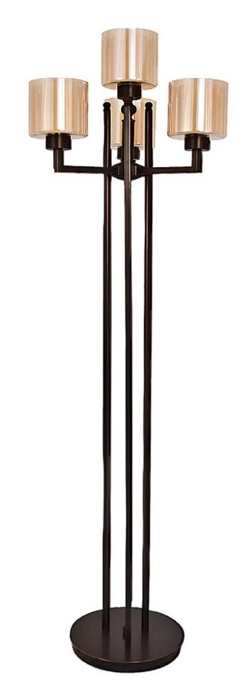 JVmoebel Stehlampe Luxus Stehlampe Leuchten Lampen Standlampe Gold Glas, Leuchtmittel wechselbar, Made in Europa von JVmoebel