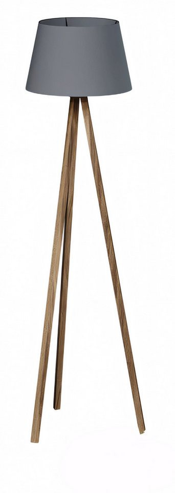 JVmoebel Stehlampe Moderne graue Holz-Stehlampe mit elegantem Design, Made in Europe von JVmoebel