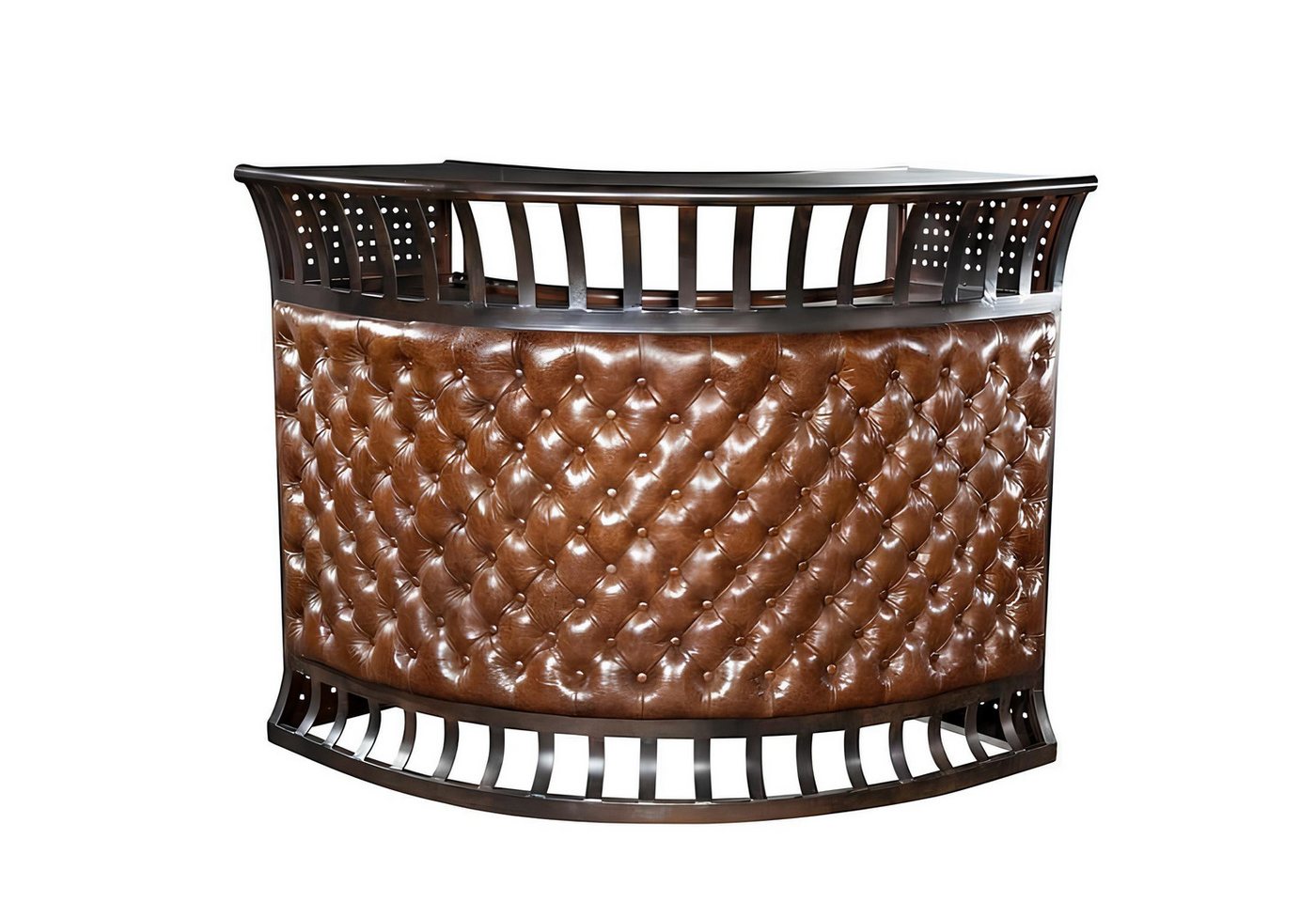 JVmoebel Stehtisch Vintage Leder Bar Tisch im Chesterfield Stil für Lounge und Club, Made in Europa JVmoebel Stehtisch Vintage Leder Bar Tisch im Chesterfield Stil für Lounge und Club, Made in Europa von JVmoebel