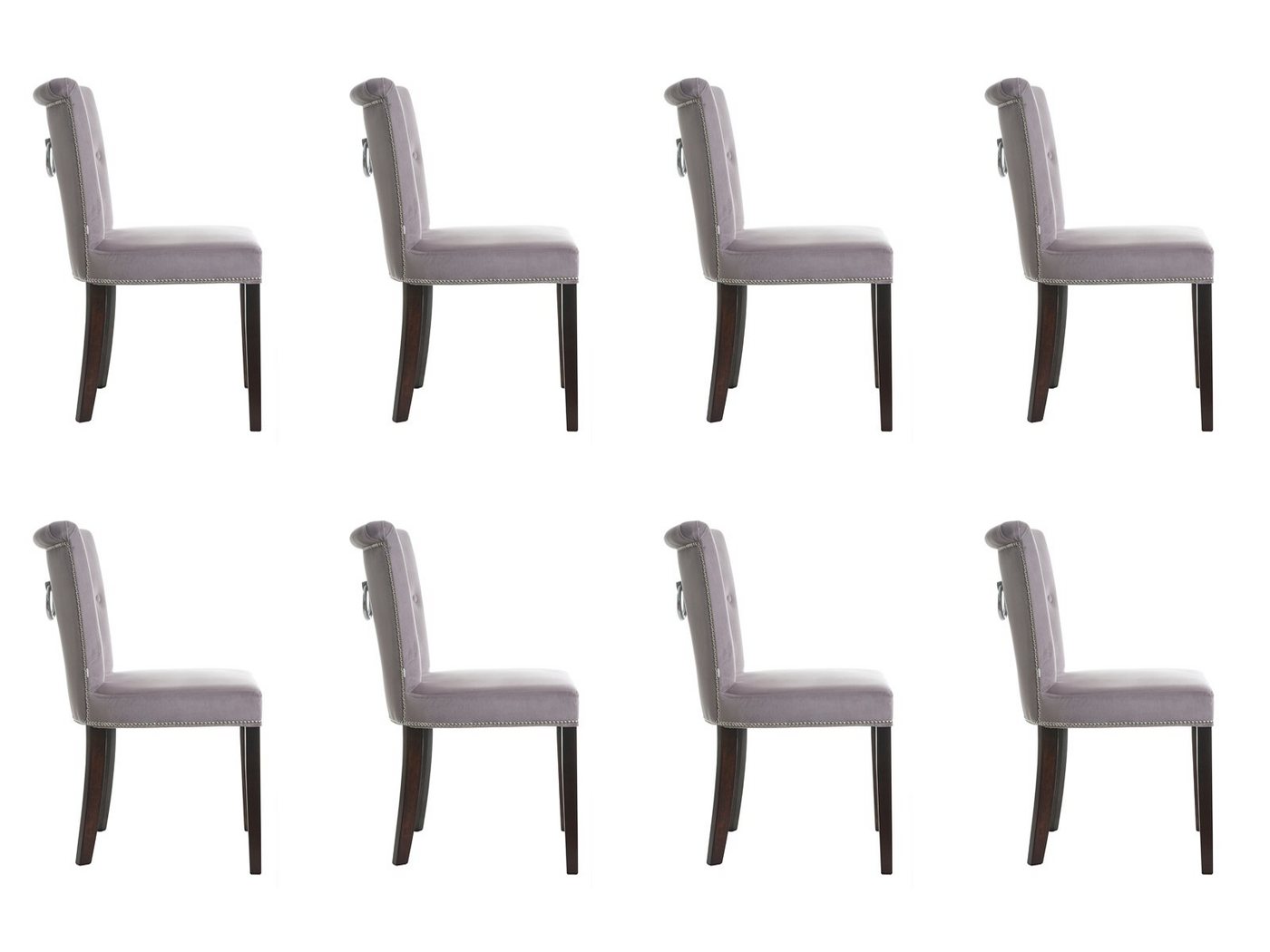 JVmoebel Stuhl 8x Design Polster Sitz Stühle Stuhl Sessel Lounge Club Set Largo von JVmoebel