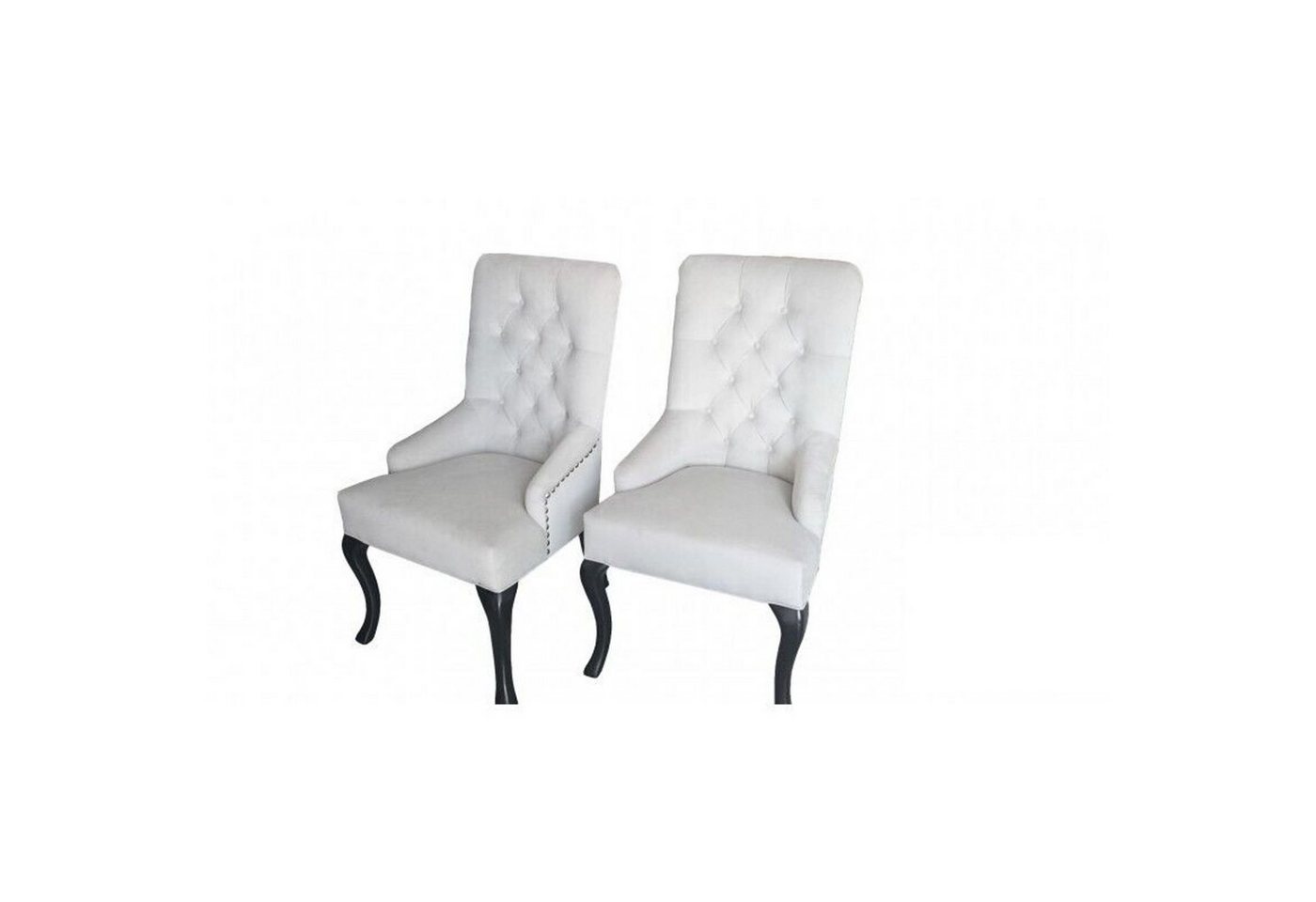 JVmoebel Stuhl Design Chesterfield Stühle Stuhl Textil Polster Gruppe 2xSet Neu von JVmoebel