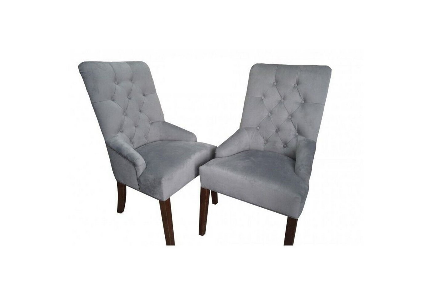 JVmoebel Stuhl Design Chesterfield Stühle Stuhl Textil Polster Gruppe 2xSet Neu von JVmoebel