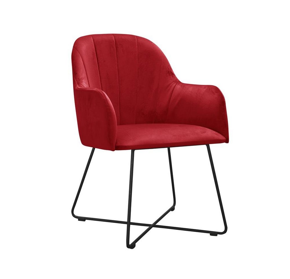 JVmoebel Stuhl, Design Stühle Stuhl Sitz Praxis Ess Zimmer Textil Stoff Polster Warte Kanzlei von JVmoebel