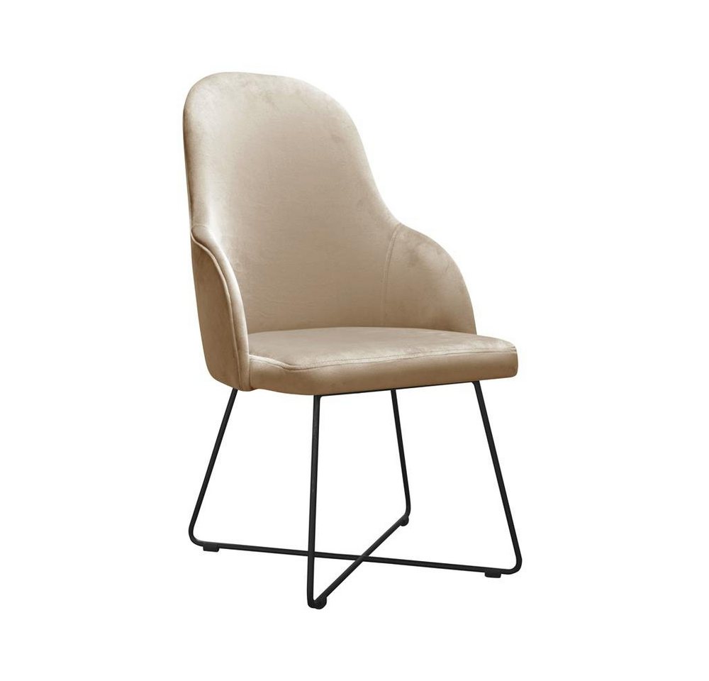 JVmoebel Stuhl Moderne Lehnstühl Gruppe 4 Stühle Set Grüne Polster Armlehne Design von JVmoebel