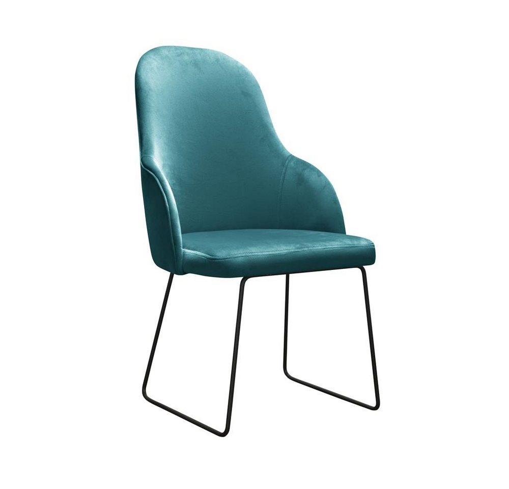 JVmoebel Stuhl Moderne Lehnstühle Gruppe 4 Stühle Set Grüne Polster Armlehne Design von JVmoebel