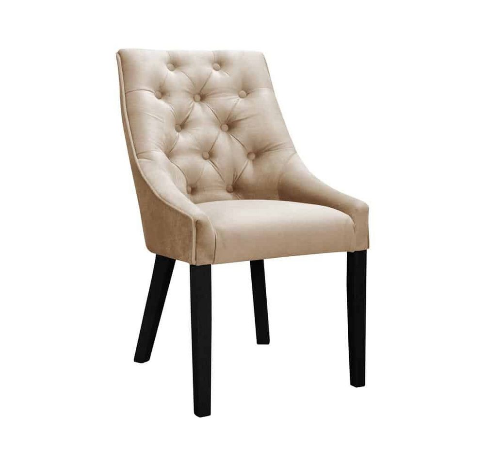 JVmoebel Stuhl Sessel Stuhl 1x Esszimmer Fernseh Lounge Textil Sitz Chesterfield von JVmoebel