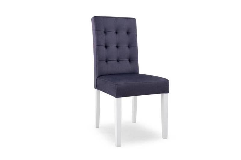 JVmoebel Polsterstuhl Sessel Polsterstuhl Lehnstuhl Stühle Esszimmerstuhl Chesterfield Grau, Made in Europa von JVmoebel