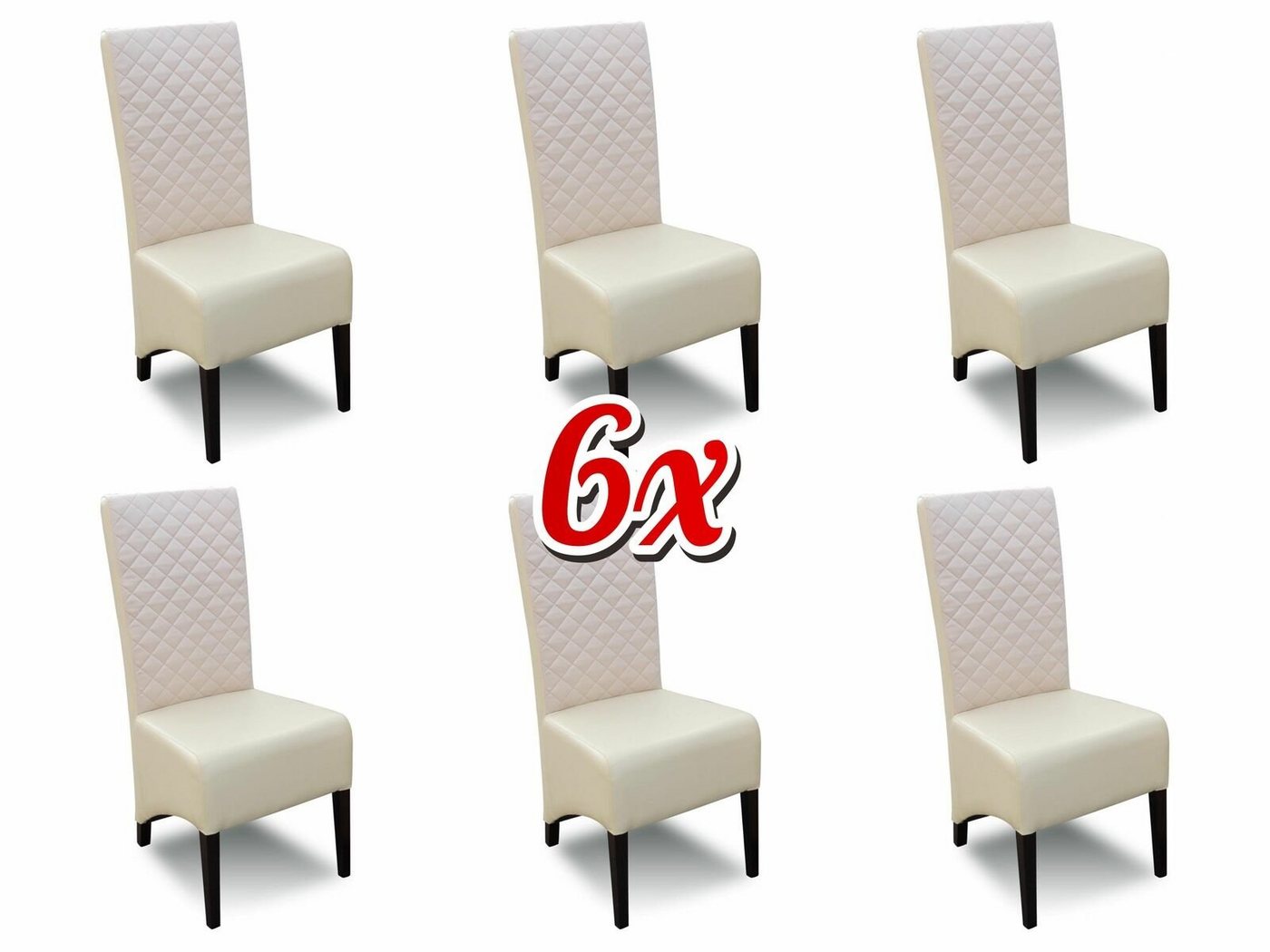 JVmoebel Stuhl, Set Stühle Küche Stühle Fernseh Stuhl 6x Esszimmer Polsterstuhl Textil Lehnstuhl von JVmoebel