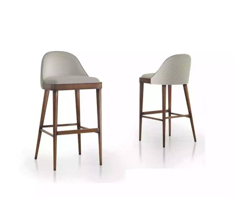 JVmoebel Stuhl Barstuhl Küchenstuhl Wohnzimmerstuhl aus Holz Polsterstuhl Tresen, Made in Europa von JVmoebel