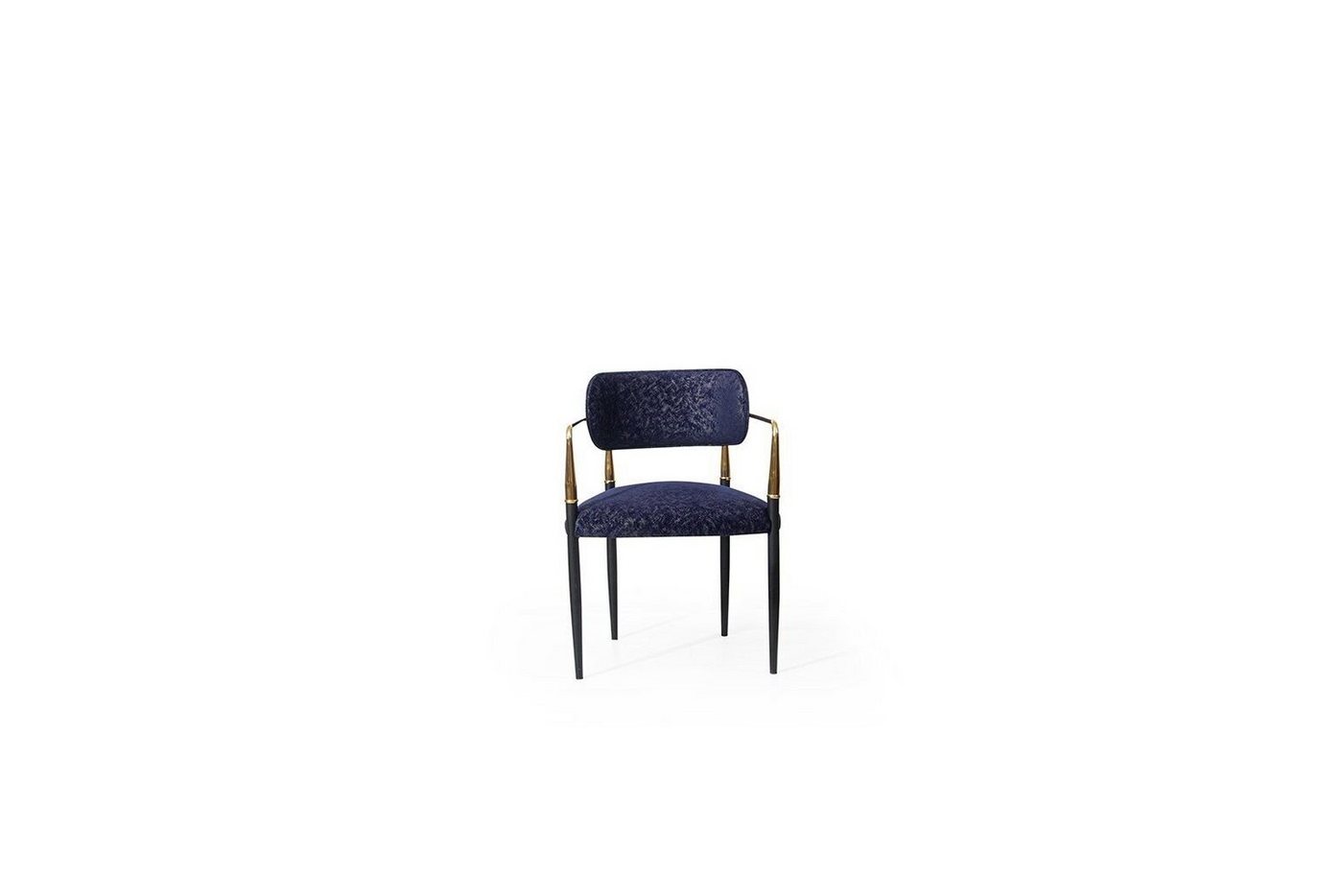 JVmoebel Stuhl Blauer Stuhl Edelstahlgestell Textil Einsitzer Esszimmer Möbel (1 St), Made in Europa von JVmoebel