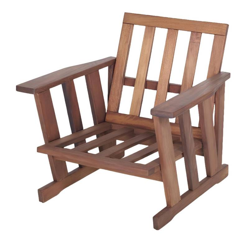 JVmoebel Gartensessel Braun Naturholzstuhl Stuhl Relax Outdoor Möbel Garten (1-St), Made in Europa von JVmoebel