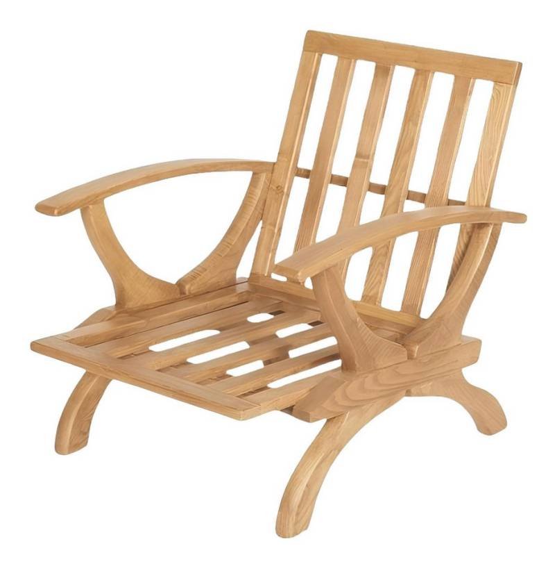 JVmoebel Gartensessel Braun Stuhl Naturholzstuhl Relax Outdoor Möbel Garten Balkon (1-St), Made in Europa von JVmoebel