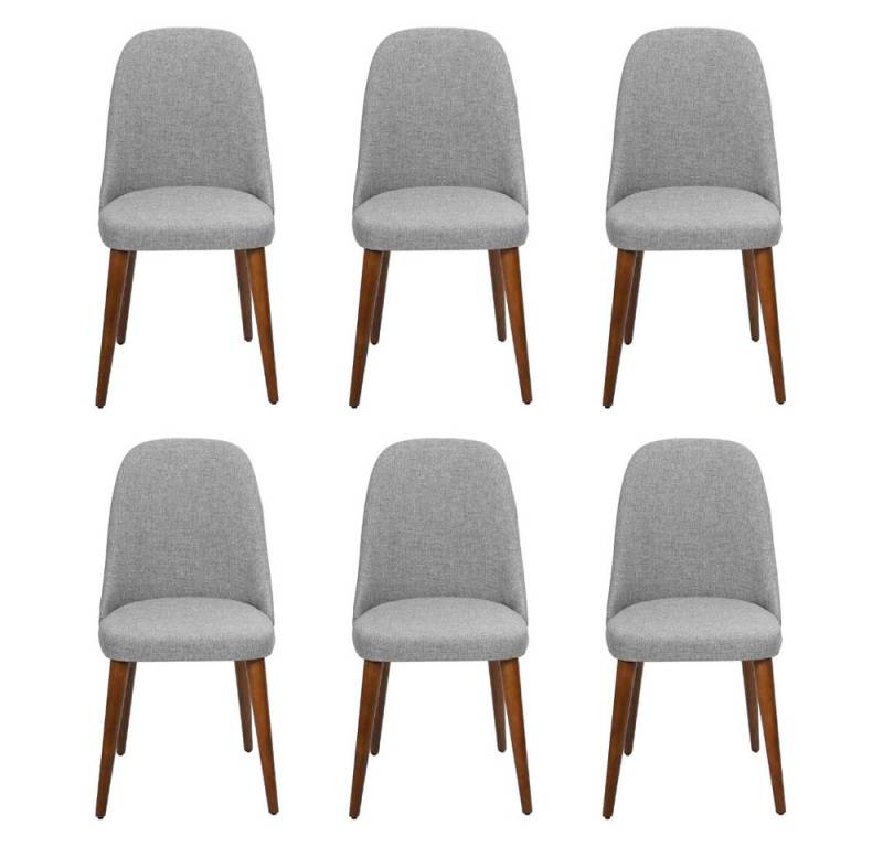 JVmoebel Esszimmerstuhl Elegante Designer Holzstühle für Esszimmer – 6er Set in Grau, Made in Europa JVmoebel Esszimmerstuhl Elegante Designer Holzstühle für Esszimmer – 6er Set in Grau, Made in Europa von JVmoebel