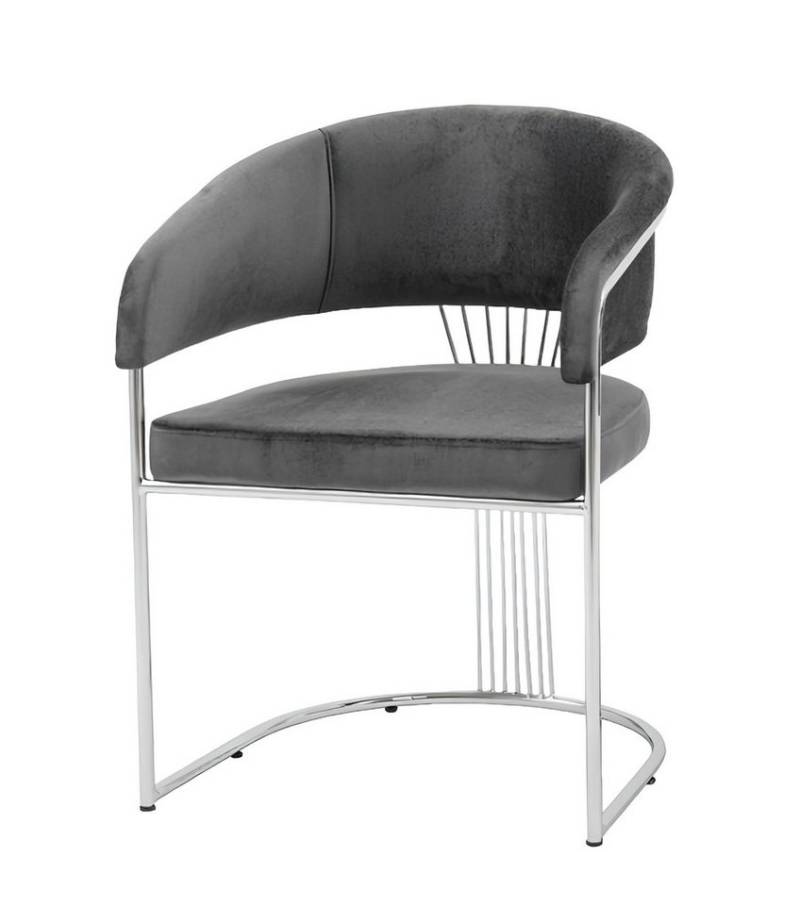 JVmoebel Armlehnstuhl Esszimmer Luxus Stuhl Grau Modernen Designen Lehnstühle Möbel (1 St), Made in Europa von JVmoebel