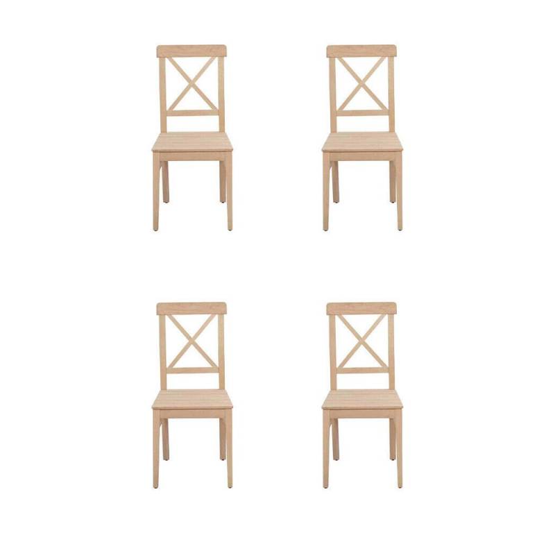 JVmoebel Stuhl Esszimmerstuhl 4x Stühle Holzstuhl Luxus Einsitzer Ohne Armlehne (4 St), Made in Europa von JVmoebel