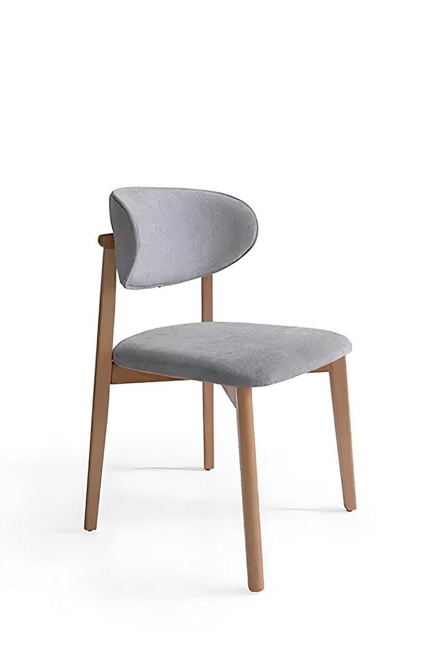 JVmoebel Esszimmerstuhl Esszimmer Küchenstuhl Essstuhl gepolsterter Stuhl Grau Modern (1 St), Made in Europa von JVmoebel