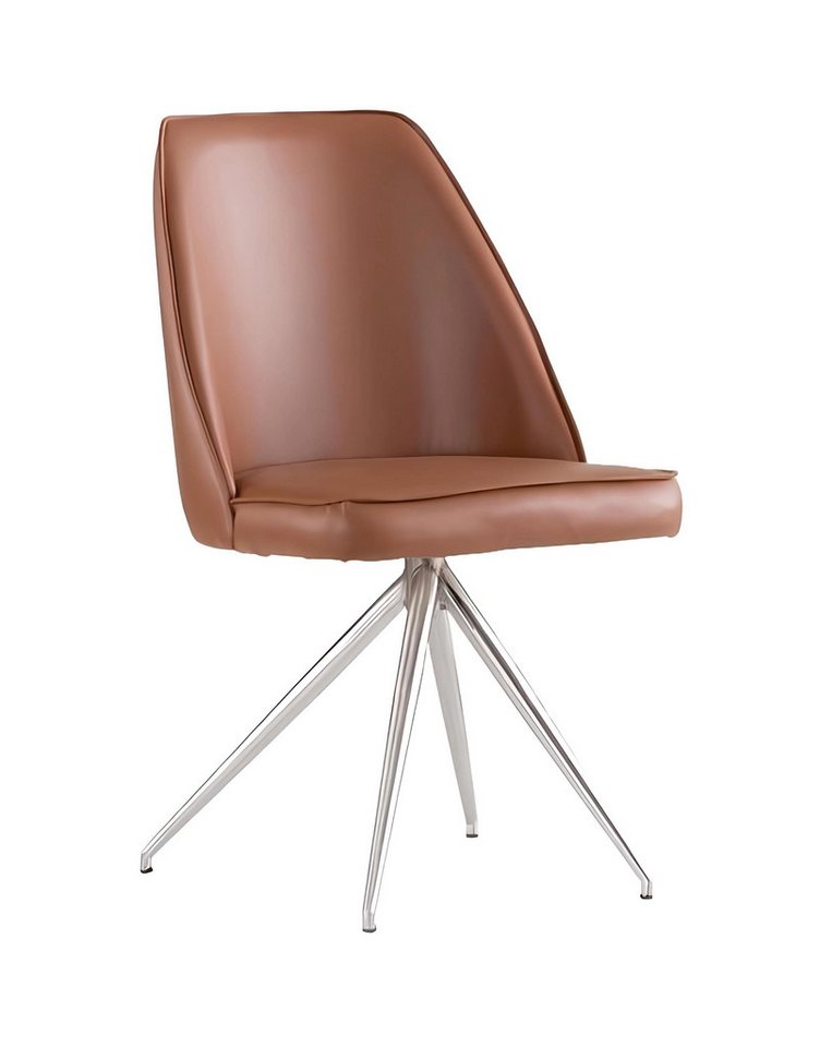 JVmoebel Esszimmerstuhl Luxus Leder Metall Wohnzimmerstuhl Stuhl Küchenstuhl modern (1 St), Made in Europa von JVmoebel