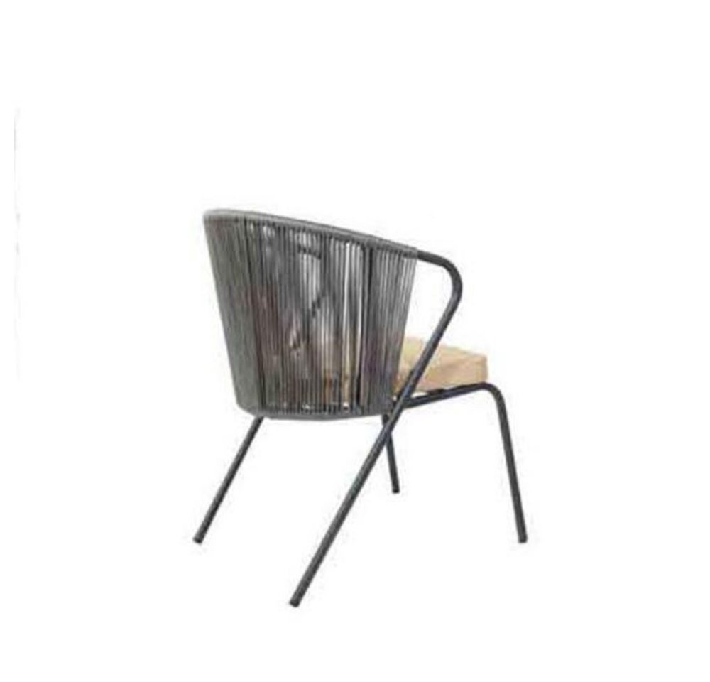 JVmoebel Stuhl Grauer Stuhl mit einem weichen Sitz aus rostfreiem Stahlbein rund, Made In Europe von JVmoebel