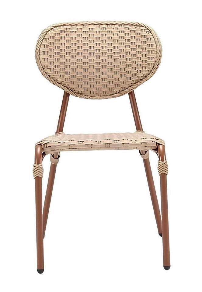 JVmoebel Gartenstuhl Hochwertig Terrasse Stuhl Beige Luxus Modern Stühle stilvoll Rattan, Made in Europa von JVmoebel