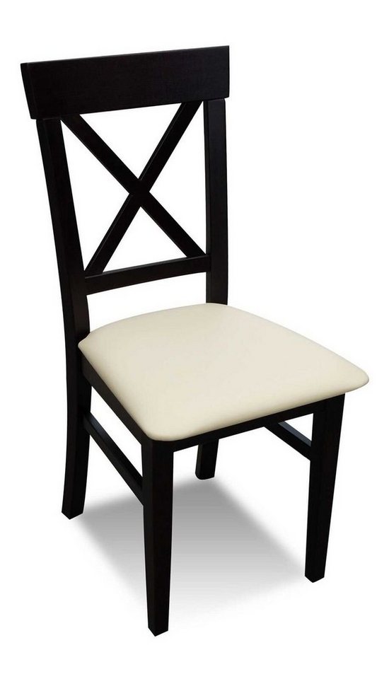JVmoebel Stuhl Klassischer Stuhl Schwarz Holz Sitz Polster Design Textil Modern (1 St) von JVmoebel
