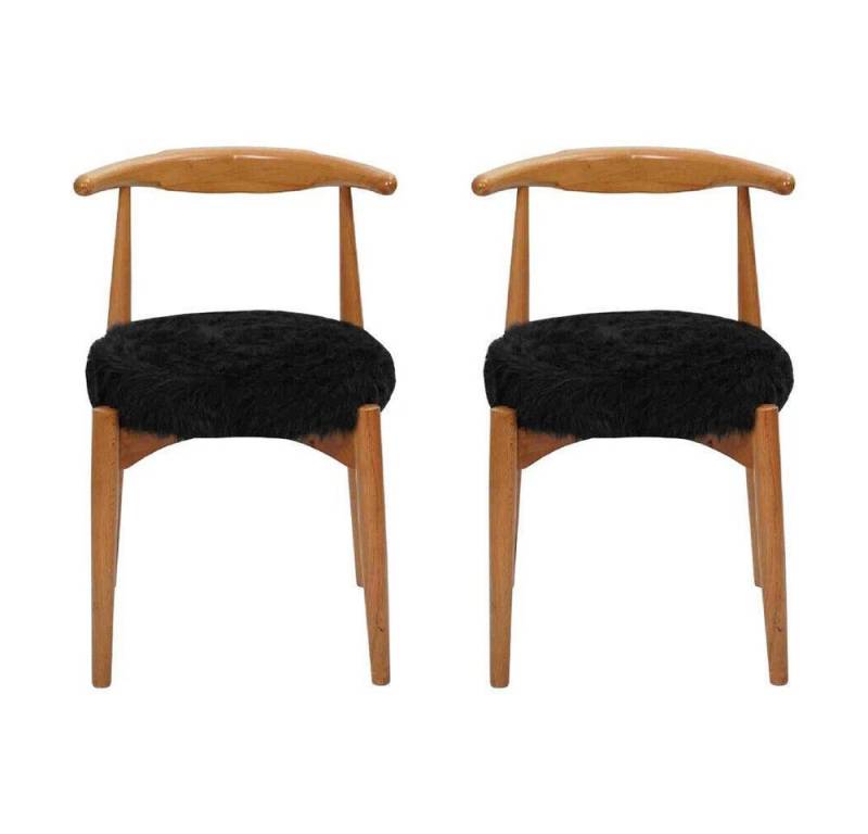 JVmoebel Stuhl Luxus Esszimmer Holz 2x Stühle Braun Ohne Armlehne Design, Made in Europa von JVmoebel