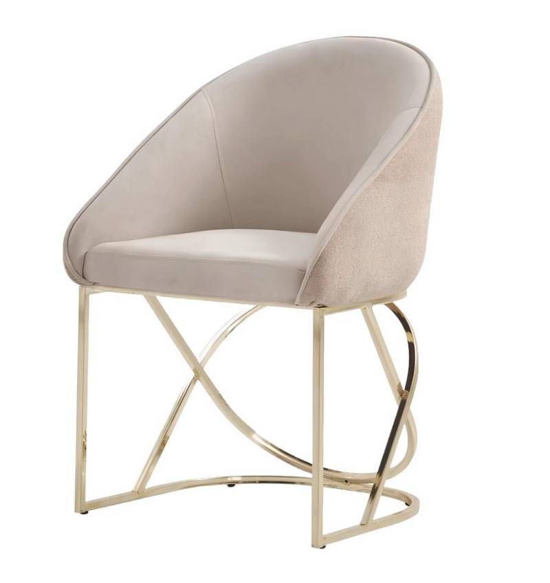JVmoebel Stuhl Luxus Esszimmerstuhl 6x Stühle Textildesign Metall zeitgenössische (6 St), Made in Europa von JVmoebel