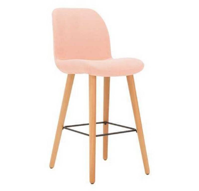 JVmoebel Stuhl Modern Rosa Stuhl Designer Barhocker Holz stilvoll Luxus Möbel Hocker (1 St), Made in Europa von JVmoebel