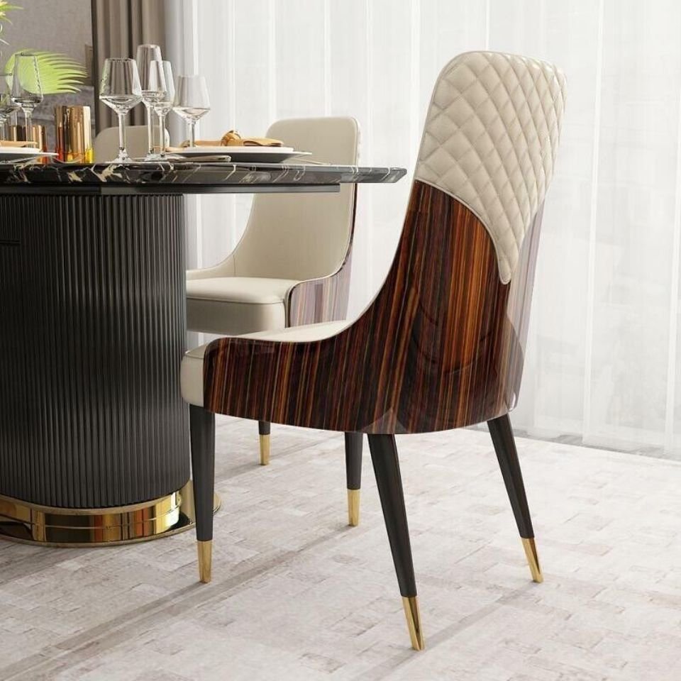 JVmoebel Stuhl Moderne Holz Stühle Club Luxus Stoff Design Stuhl Lehnstuhl, Made in Europa von JVmoebel
