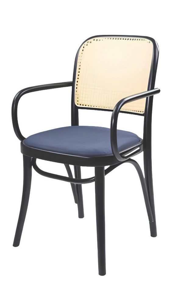 JVmoebel Stuhl Moderne Polsterstuhl Design Blau Lehnstuhl Stuhl Armlehne Esszimmer (1 St), Made in Europa von JVmoebel