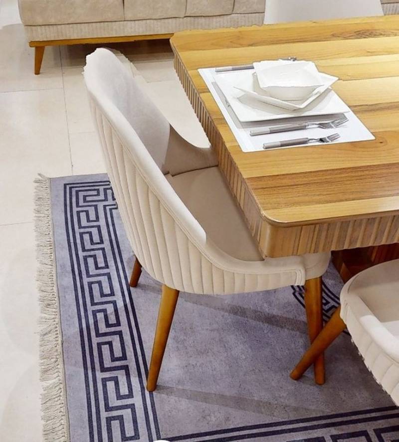 JVmoebel Esszimmerstuhl Moderner Polsterstuhl in Weiß für Esszimmer und Küche (1 St), Made in Europa von JVmoebel