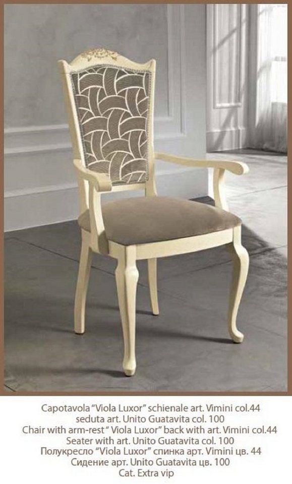 JVmoebel Stuhl Stuhl 1 Sitzer Holz Luxus Italien Möbel Design Klassische Lehnstühle von JVmoebel