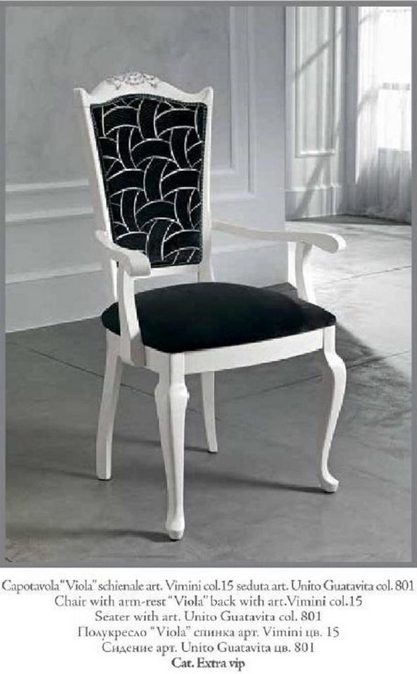 JVmoebel Stuhl Stuhl 1 Sitzer Holz Luxus Schwarz Stühle Italienische Möbel MobilPiu von JVmoebel