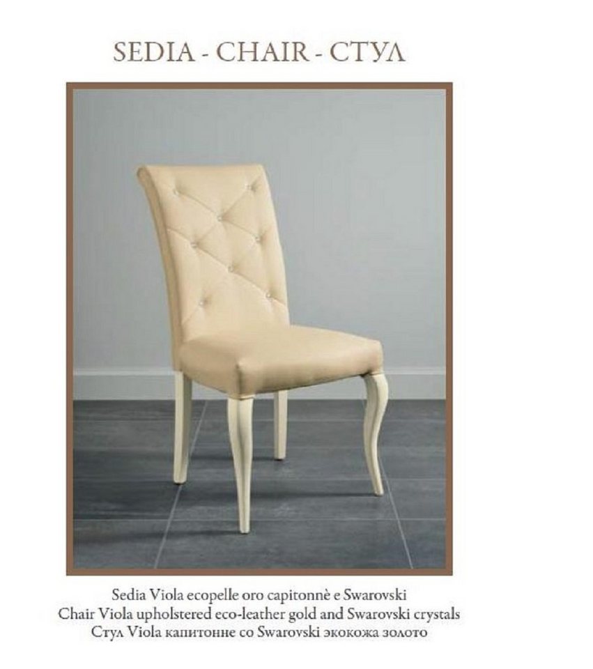 JVmoebel Stuhl Stuhl Design Italienische Stühle Holz Art déco Style MOBILPIULUXURY von JVmoebel