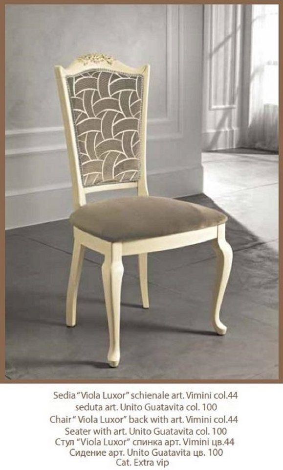 JVmoebel Stuhl Stuhl Klassischer Designer 1 Sitzer Holz Stühle Italienische Möbel von JVmoebel