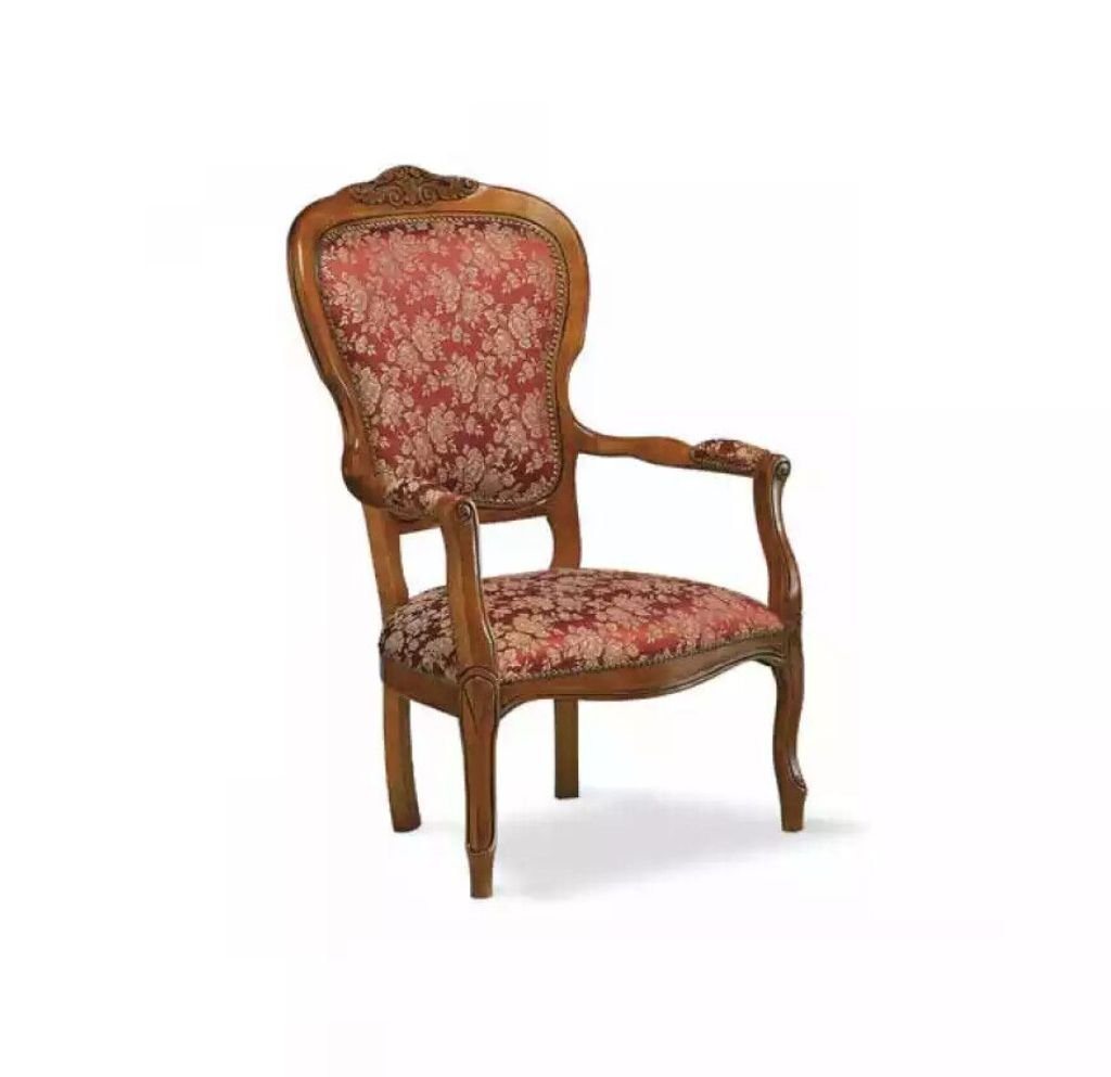 JVmoebel Stuhl Stuhl mit Armlehne Esszimmerstuhl Lehnstuhl Design Polsterstuhl (1 St), Made in Italy von JVmoebel