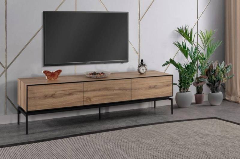 JVmoebel Lowboard Modernes TV Lowboard aus Holz in Braun – Wohnzimmer Sideboard (1 St., TV-Board), Made in Europa von JVmoebel