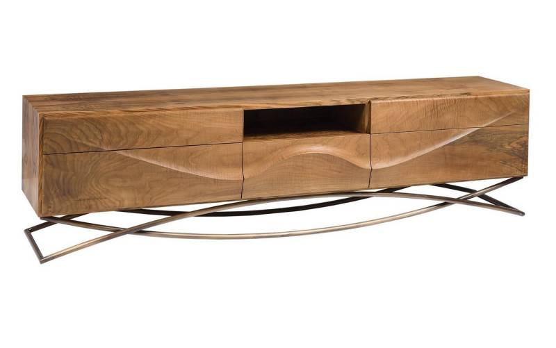 JVmoebel TV-Schrank Eleganter brauner Konsolentisch aus Holz und Metall Made in Europe JVmoebel TV-Schrank Eleganter brauner Konsolentisch aus Holz und Metall Made in Europe von JVmoebel