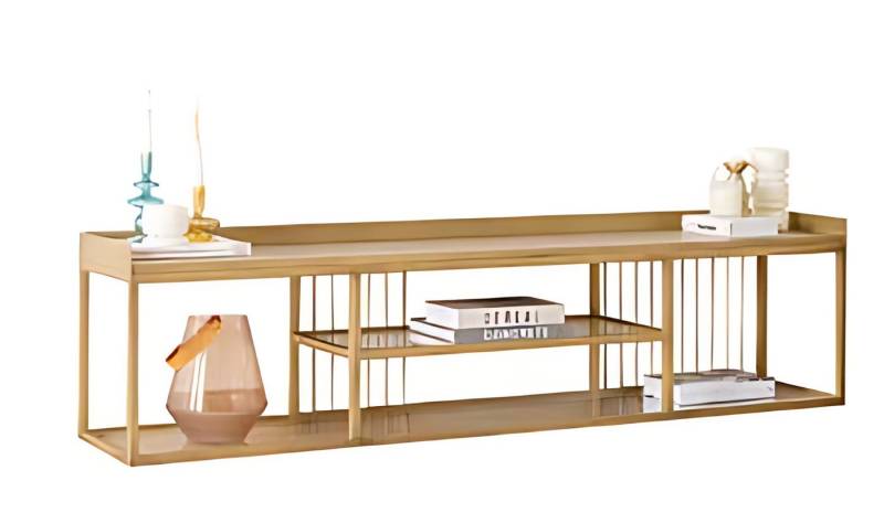 JVmoebel TV-Schrank Elegantes TV-Lowboard Holz offenen Fächern und Metallrahmen Made in Europe von JVmoebel