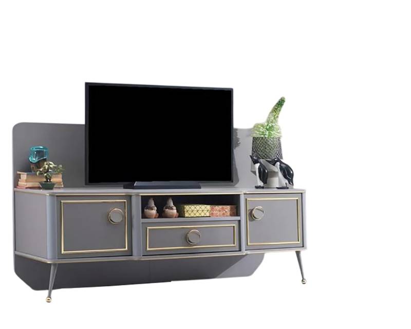 JVmoebel TV-Schrank Grau TV Ständer Holzmöbel Wohnzimmer Einrichtung Design TV Möbel (1-St., TV Ständer) Made in Europa von JVmoebel