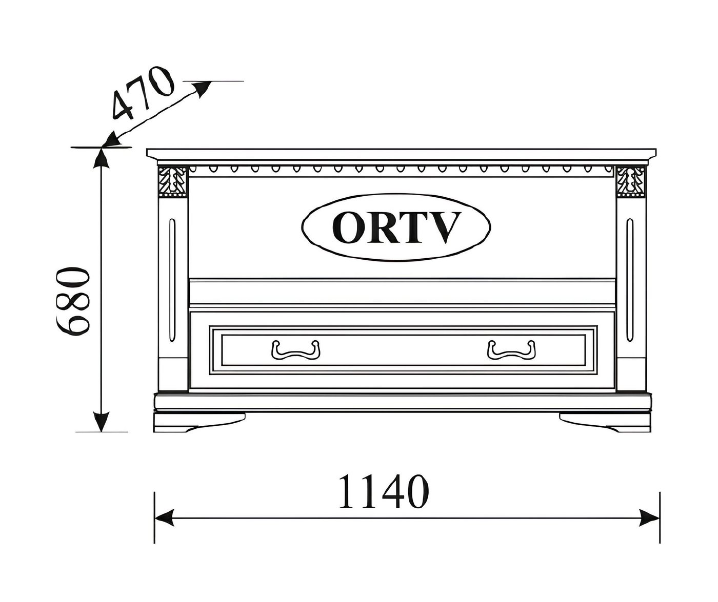 JVmoebel TV-Schrank Klassischer Unterschrank RTV Fernsehschrank Massiv Holz Kolonial Stil (Klassischer Unterschank RTV Fernsehschrank - Model ORTV) Made in Europa von JVmoebel