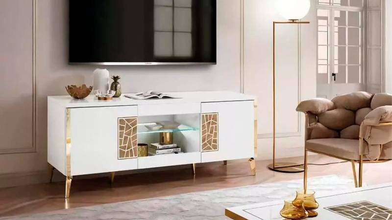 JVmoebel TV-Schrank Luxus TV Ständer in Wohnzimmer Designer Holz Lowboard Neu Modern Möbel (1-St., TV-Ständer) Made in Europa von JVmoebel