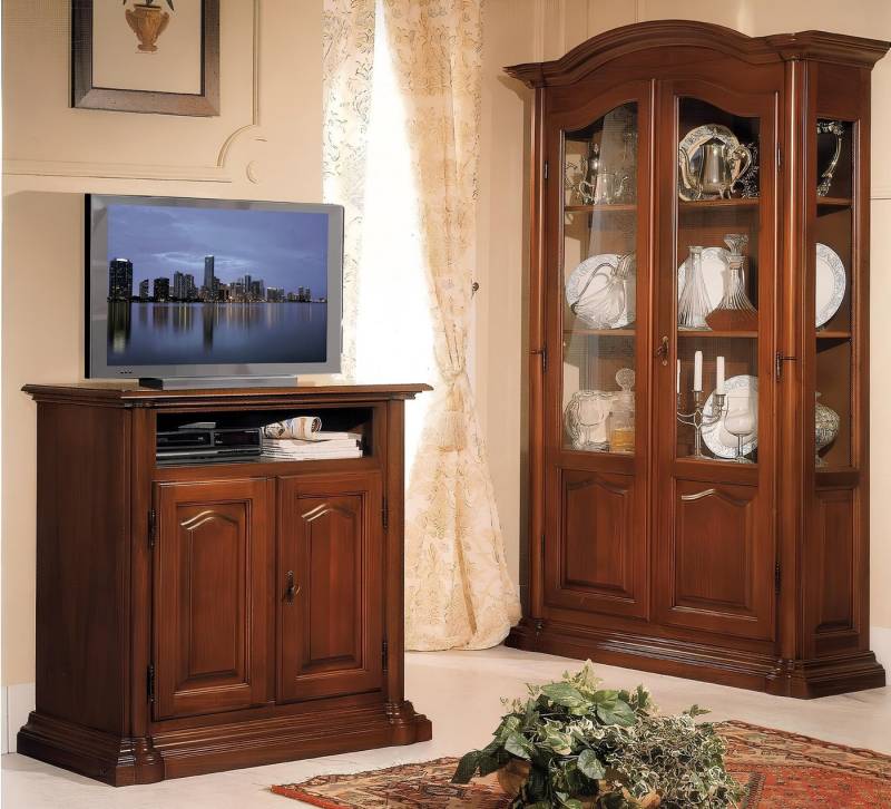 JVmoebel Kommode Wohnzimmer Kommode Holz Lowboard Regal Braun Italien Design, Made in Europa von JVmoebel