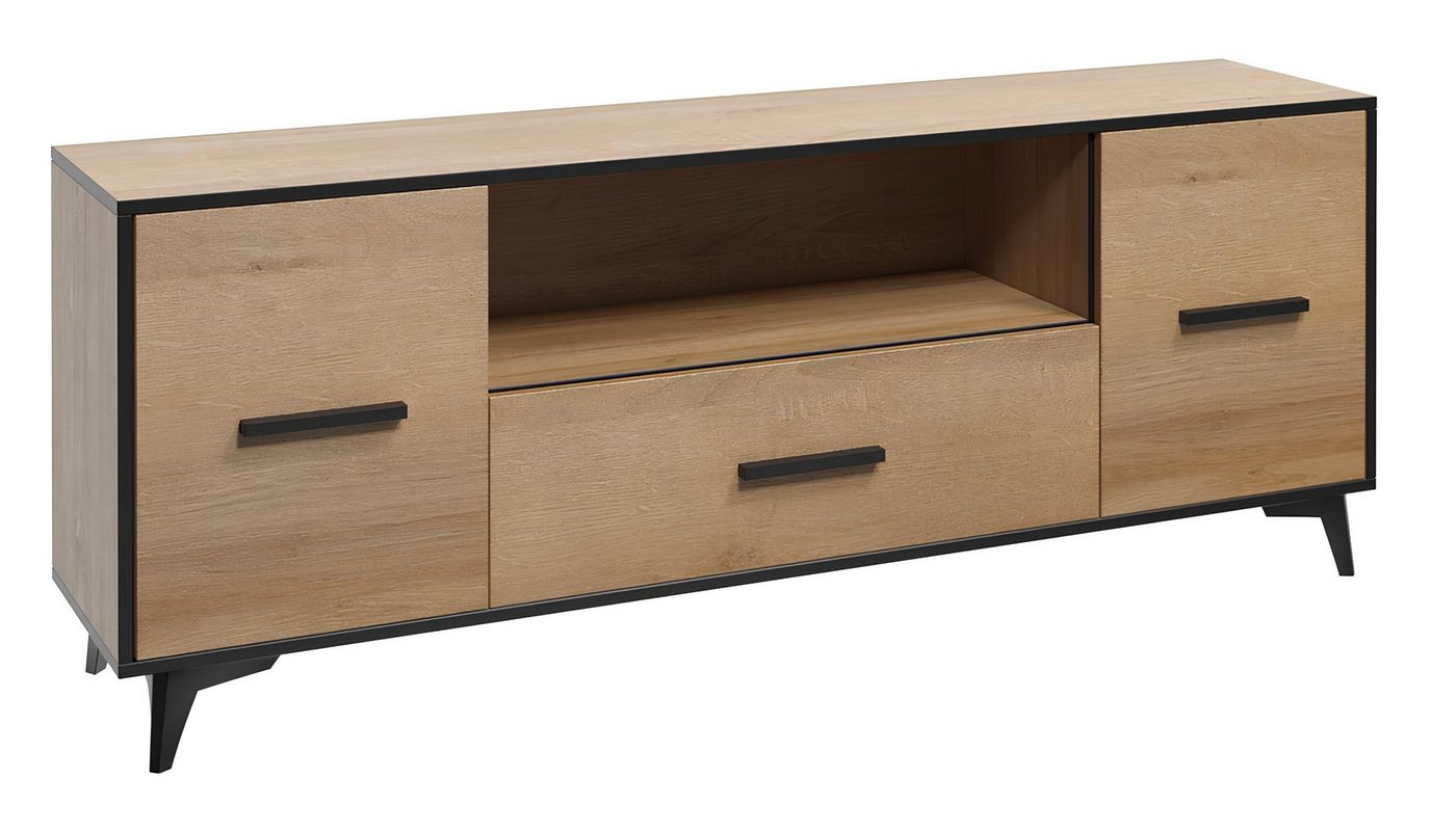 JVmoebel TV-Schrank Niedriges Sideboard Holz Schrank für Wohnzimmer TV Kommode Braun Made in Europa von JVmoebel