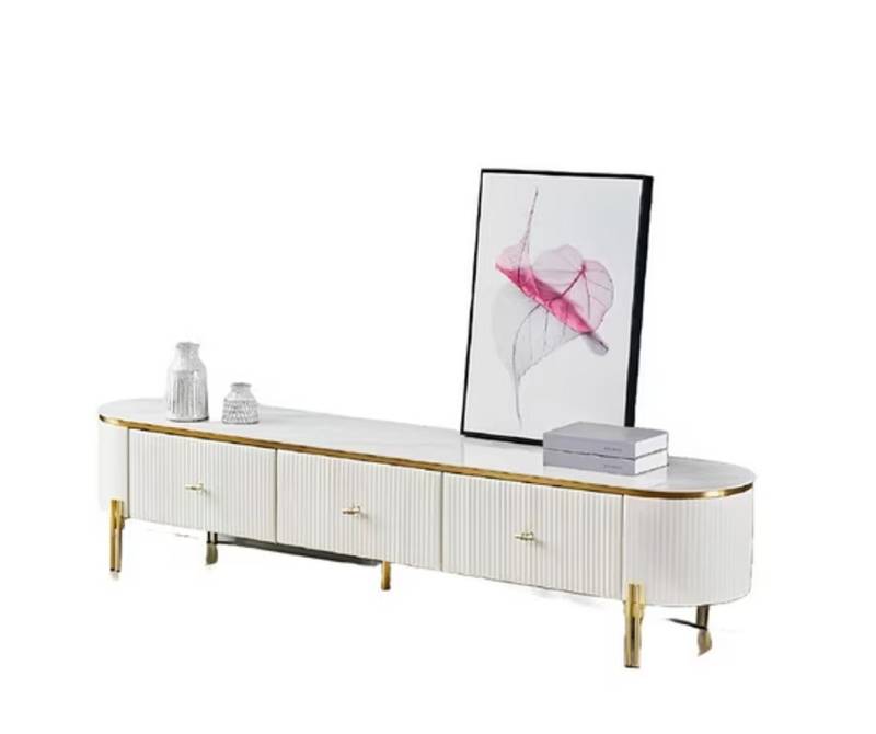 JVmoebel TV-Schrank TV Ständer RTV Lowboard Weiß Modern Wohnzimmer Sideboard Sofort (1-St., TV-Schrank) Made in Europa von JVmoebel