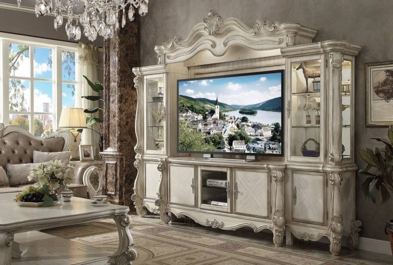 JVmoebel TV-Wand, Klassische Wohnwand TV Wand Holz Stil Barock Regal Wohnzimmer von JVmoebel