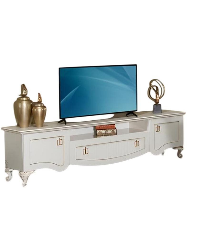 JVmoebel TV-Schrank Sideboard TV Ständer Lowboard Weiß Holz Design für Wohnzimmer Made in Europe von JVmoebel