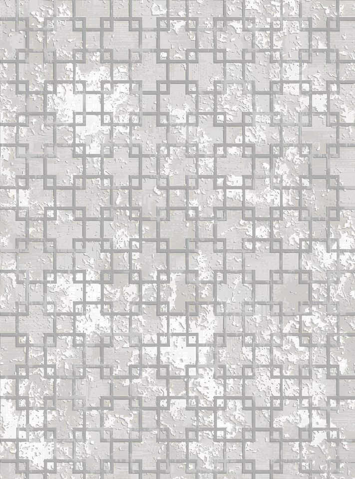 JVmoebel Teppich Moderner Teppich mit Quadratischen Mustern Kurz Flor Grau Wohnzimmer, Höhe: 230 mm, Made in Europa JVmoebel Teppich Moderner Teppich mit Quadratischen Mustern Kurz Flor Grau Wohnzimmer, Höhe: 230 mm, Made in Europa von JVmoebel