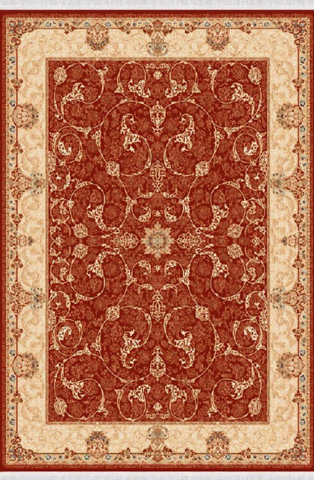 JVmoebel Teppich Orientalisch Teppich Klassisch Kurzflor Bordüre Rot Beige, Rechteckig, Made in Europa von JVmoebel