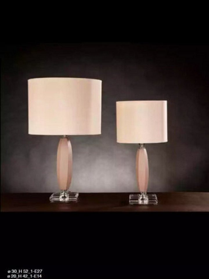 JVmoebel Tischleuchte Klassische Beige Kristall Tischlampe Schreibtischlampe Büro Lampe, Leuchtmittel wechselbar, Made in Europa von JVmoebel