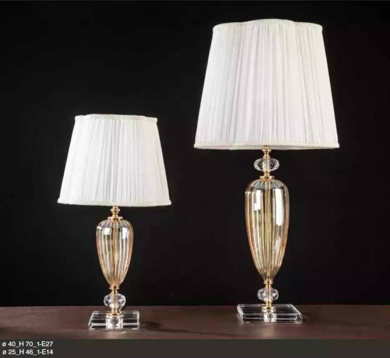 JVmoebel Tischleuchte Kristall Tisch Beleuchtungskörper Tischleuchte Lampe Leuchte, Made in Europa von JVmoebel
